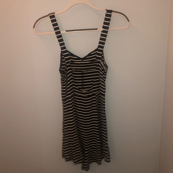 Black and White Striped Romper - Picture 2 of 2